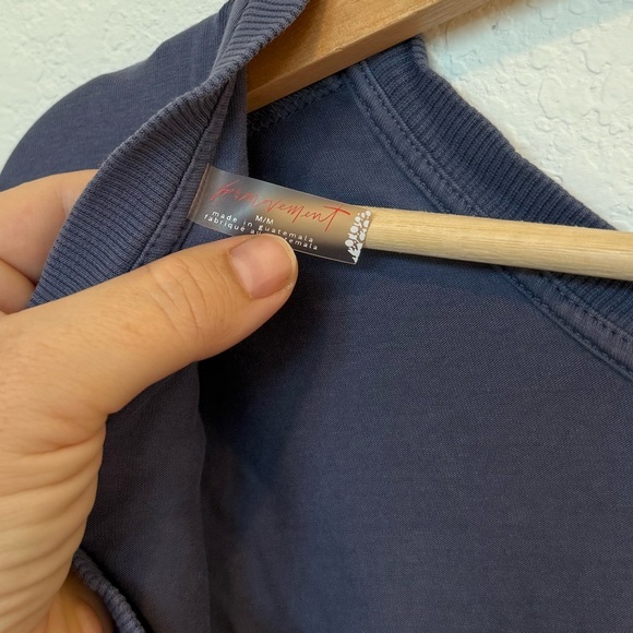 FP Movement by Free People Hot Shot Tee Romper Navy Blue Size Medium - Picture 4 of 5